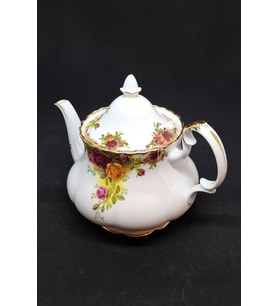 Old Country Roses Tombul Form Antika Porselen Çay/Kahve Demliği 450 ml Orta Boy