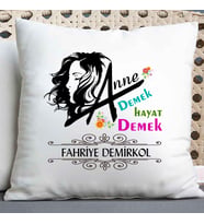 Anneler Gününe Özel Yastık (Beyaz)