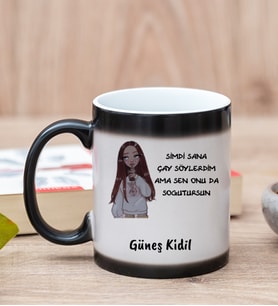 Kişiye Özel Sen Onu da Soğutursun Esprili Sihirli Kupa Bardak
