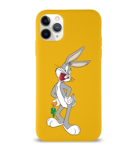 Apple iPhone 11 Pro Uyumlu Lansman Kılıf Bugs Bunny Tasarımlı Altı Kapalı İçi Kadife Kaplı  Kapak (Şeffaf)