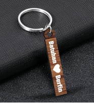 BK Gift Kişiye Özel Sevgili Temalı Ahşap Anahtarlık, Sevgiliye Hediye, Doğum Günü Hediyesi, Sevgililer Günü Hediyesi