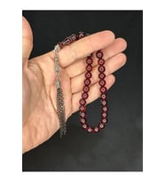 SEVGİLİYE ÖZEL HEDİYE TOZ KEHRİBAR TESBİH BAL RENKLİ KÜRE KESİM 9MM H-1582.