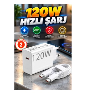 Mi Turbo 120W Hızlı Şarj Adaptörü ve Type-C Kablo Seti – Akım Korumalı