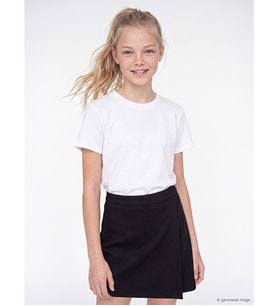 LCW Kids Beyaz Bisiklet Yaka Kız Çocuk Tişört
