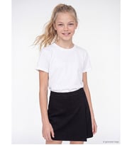 LCW Kids Beyaz Bisiklet Yaka Kız Çocuk Tişört
