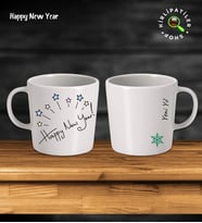 KirliPatiler Taş Kupa Fincan Üzeri Yeni Yıl Noel Baskılı (Model 2)