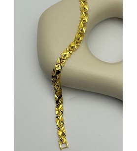22K Altın Kaplama Çiçek Desen Bileklik -25-22k100 (Gold)