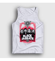 Presmono Unisex Beyaz Band V2 Black Sabbath Atlet 376023tt