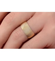 Onseva Kuyumculuk Tam Tur Noktalı Alyans, 8 mm Alyans, Düz Taşsız Alyans, Çizilmeyen, 8 milim