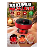 Elektrikli Vakumlu Çukurluk Masaj Aleti Seti – Isıtmalı ve Kırmızı Işıklı Terapi Özellikli