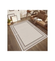 Rovigo Home Dijital Baskı Yıkanabilir Kaymaz Taban Salon Halısı RVG0466 (Kahverengi)