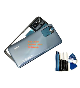 Tkgz Xiaomi Redmi NOTE 10S (4G) KASA Arka Pil Batarya Kapağı (TAMİR SETİ) SİYAH