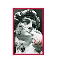 Modern Graffiti Sculpture Tasarımlı Hediye Kartı  Sokak Sanatı Kartpostal  10x15 cm (Beyaz-Kırmızı-Bej-Siyah-Gri)