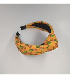 Turuncu Ananas Desenli Düğümlü Taç