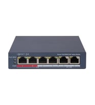 Hikvision DS-3E1106P-EI/M 4 Port Poe 2 Port Uplink Yönetilemez 45W Poe Switch