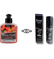 Süper Çilek Aromalı Masaj Yağı 100 Ml + Eros G.Ctrci Sprey 20 Ml