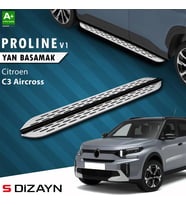 S-Dizayn Citroen C3 Aircross 2 OEM Still Pro V1 Aluminyum Yan Basamak 183 Cm 2024 Üzeri A+ Kalite