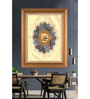 Altın Varaklı  Çerçeveli Paspartulu Tablo ndd1037 (Gold)