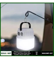 Şarjlı El Feneri Usb Powerbanklı Askılı