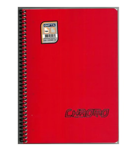 GIPTA CHROM-O SPİRALLİ PP.KAPAK A4 160YP. KARELİ DEFTER 1344 - TEKLİ