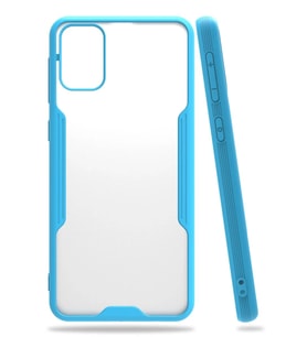 Newface Samsung Galaxy M31 Kılıf Platin Silikon - Mavi