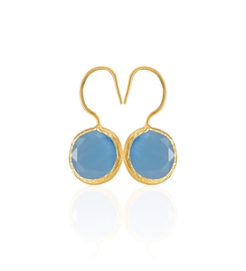 Kadir Jewellery 22 Ayar Altın Kaplama Kadın Taşlı Küpe -El İşçiliği Ve Hipoalerjenik Küpe -E01