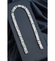 Hematit Doğal Taş Beyaz Çift Delikli 3x10mm Dizi
