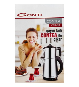 CONTİ CONTEA CTM-120 PASLANMAZ ÇELİK INOX ÇAY MAKİNESİ 1500W (Gümüş)