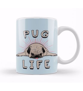 Pug Life Köpek Kupa Bardak Porselen