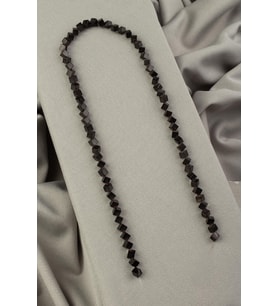 Hematit Doğal Taş Parlak Siyah Kare Kesim 4x4mm Dizi [AA]