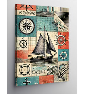 Kanvas Tablo Yelkenli ve Nautical Teması