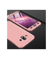 Samsung Galaxy J7 Duo Uyumlu Kılıf Zore Ays Kapak (Rose Gold Altın)