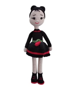 Kara Dut Bebek Amigurumi Organik Oyuncak