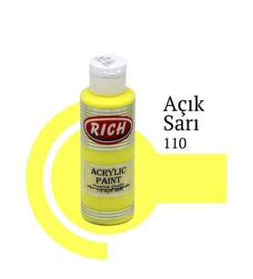 Rich Master Akrilik Boya 120 cc. 110 Açık Sarı 