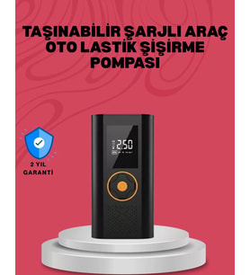 Çok Amaçlı Dijital Lastik Pompası Araç Bisiklet Top Uyumlu