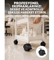 Zemin Korumalı Kilitli Ayak Tekerlek Seti 6 cm