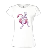 Pokemon Go - Mewtwo Beyaz Bayan Tshirt
