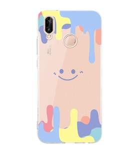 Huawei P20 Lite Uyumlu Baskılı Yumuşak Silikon Şeffaf Telefon Kılıfı