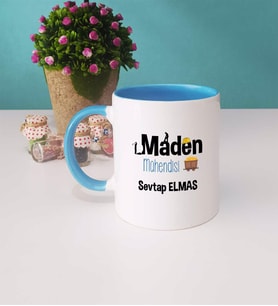 Maden Mühendisi Kupa Bardak Mavi