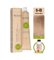 Renna AMONYAKSIZ Bitkisel Yıpranmış Saçlar İçin Saç Boyası 6-B KOYU BEJ 60ml