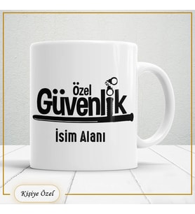 Özel Güvenlik Görevlilerine Özel İsim Yazılabilir Kupa Bardak – Kişiye Özel Meslek Temalı Hediye-ögg-135