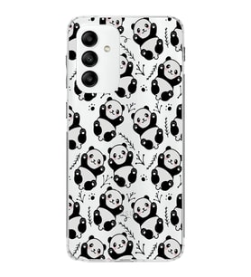 Samsung Galaxy M13 Kapak Panda Tasarımlı Şeffaf  Kılıf