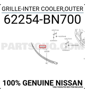 Nissan Almera Ön Tampon Panjuru Orta 2002-2004 (Oem No:  62254Bn700)