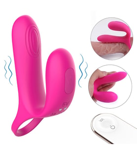 Double S Çiftlere Özel Multifonksiyonel Kumandalı Çift Titreşimli Penis Halkası