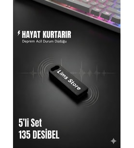 Deprem Acil Durum Düdüğü 135 Desibel -5'li Set