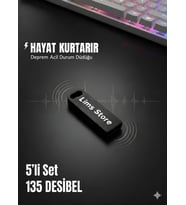 Deprem Acil Durum Düdüğü 135 Desibel -5'li Set