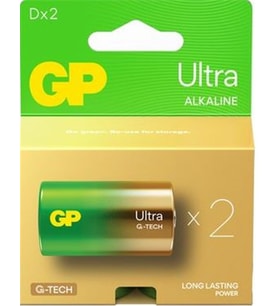 GP G-Tech LR20 Büyük Boy Ultra Alkalin Pil 2'li Paket GP13AU-U2 D Boy