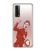 Huawei P Smart 2021 Uyumlu Fernando Torres Desenli Şeffaf Telefon Kılıfı