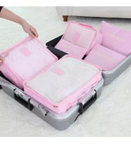 Valiz Bavul İçi Düzenleyici Organizer 6 Lı Set-pembe (Çok Renkli)