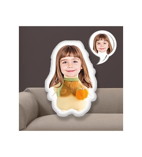 Kişiye Özel Fotoğraflı Örgü Kız Yastık 115313 70 cm